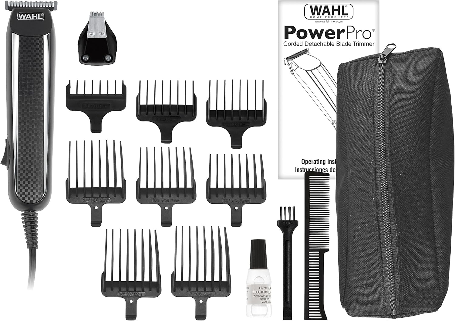 Wahl Edge Pro, Bump-Free Corded Beard Trimmer, Facial Hair Trimmer, Grooming Detailer for Men - for Edging Beards, Moustaches, Hair and Stubble, Model 3291
