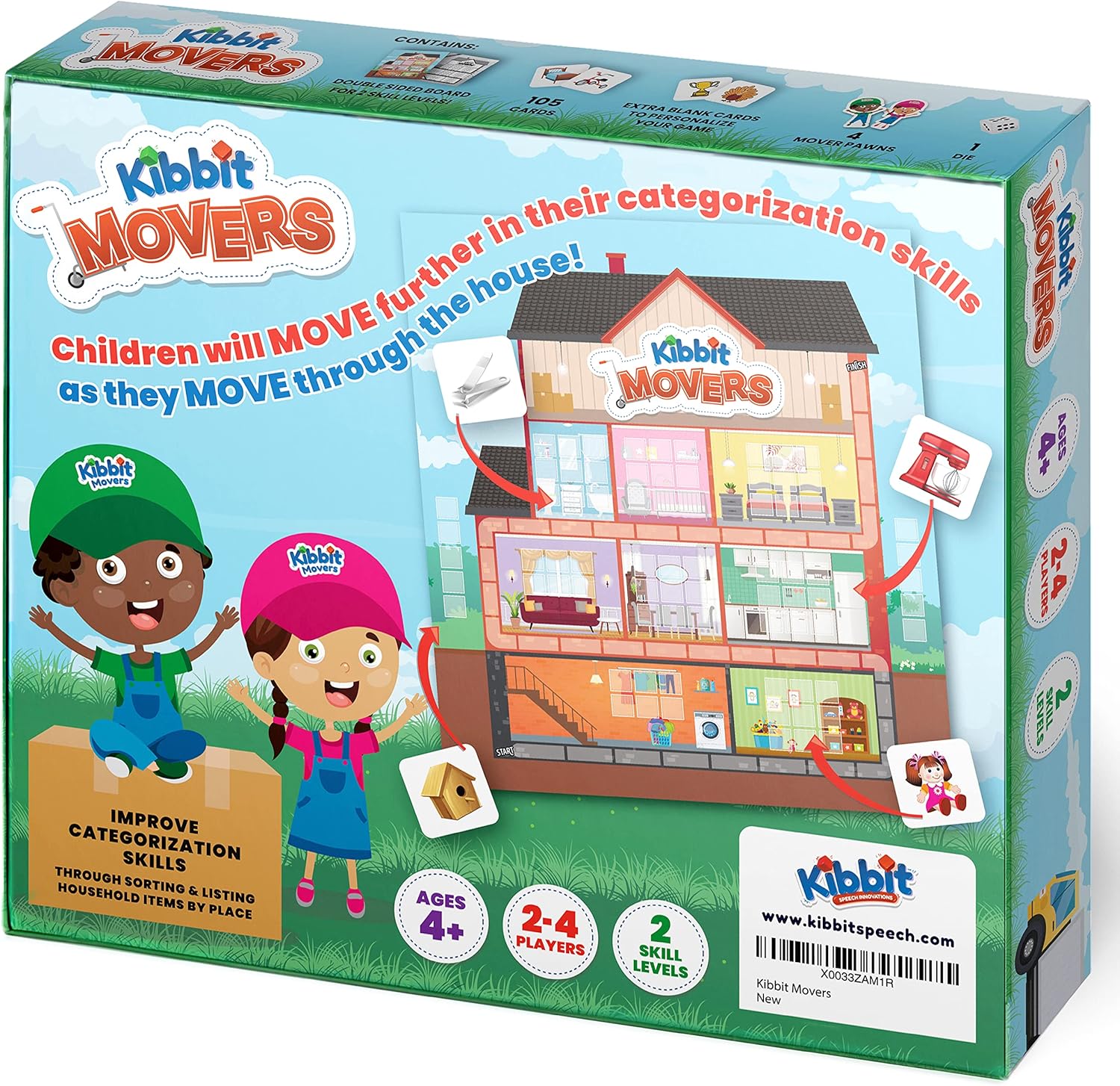 Movers - Educational Board Game for Improving Categorization, Vocabulary, and Receptive and Expressive Language Skills