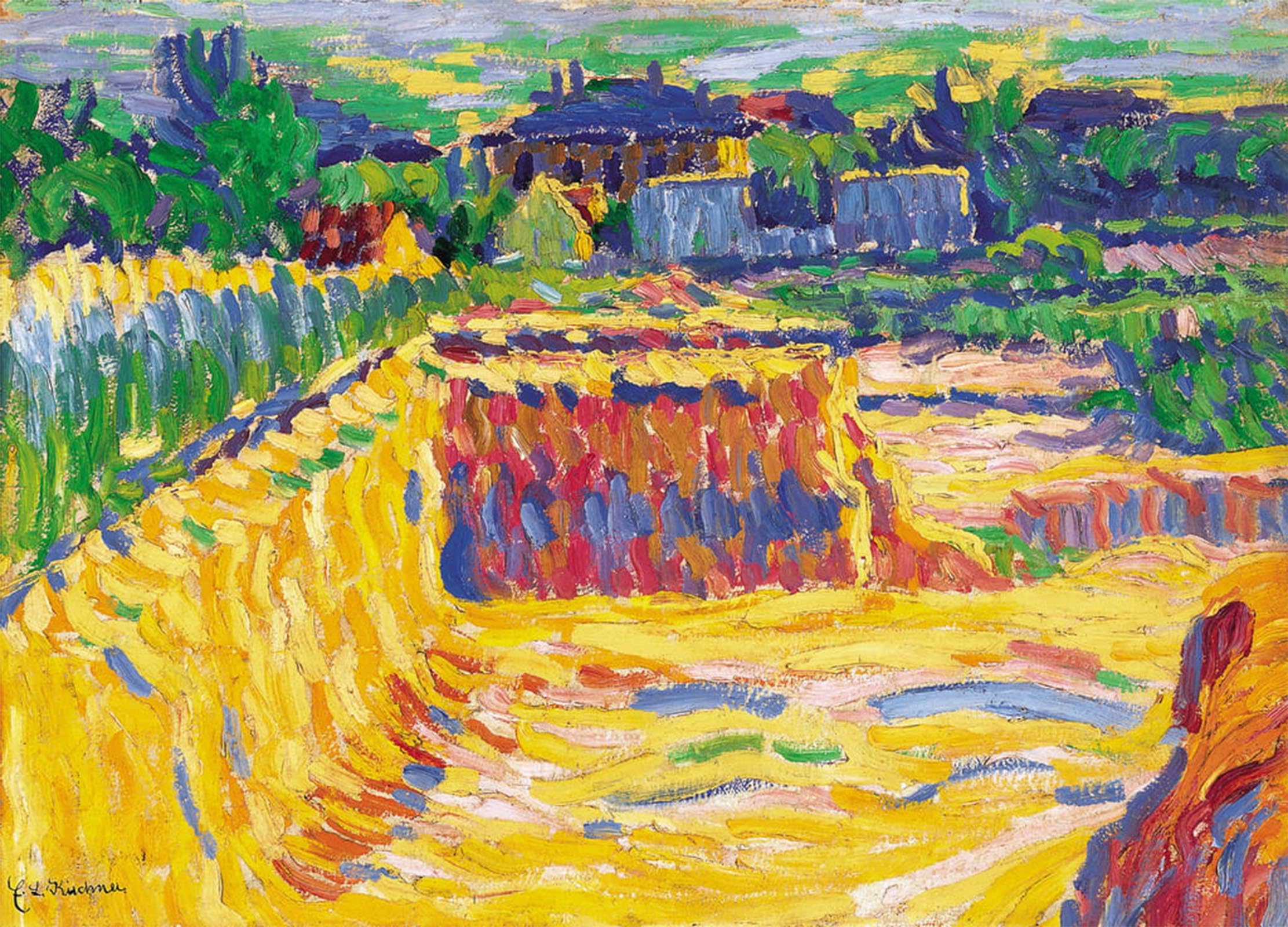 POSTERIIk Vintage Art Print Images Pictures Print Jockeyakt by Ernst Ludwig Kirchner Modern Colour Posters for Office Home Decor 60x90cm