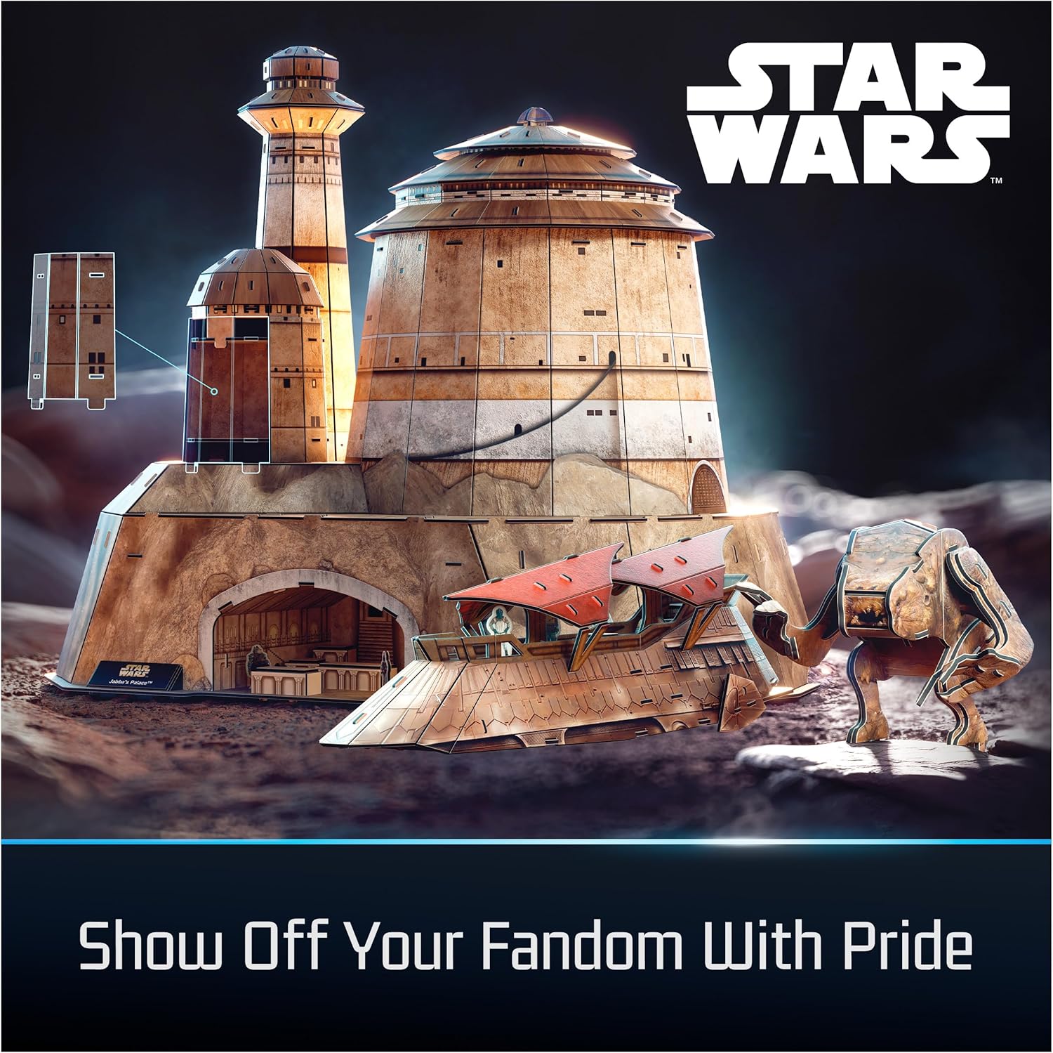 4D Build, Star Wars Jabba’s Palace 3D Model Kit, Star Wars Collectibles & Desk Décor, Adult Puzzles, Building Toys, 3D Puzzles for Adults & Teens, 340 Pieces, Gift Ideas for Ages 12 & Up