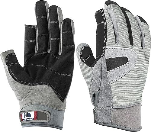 Miniatura 2 de Guantes de vela para hombres y mujeres, remo, barco, pesca, kayak, todos los deportes acuáticos, protección UV perfecta, dedo corto