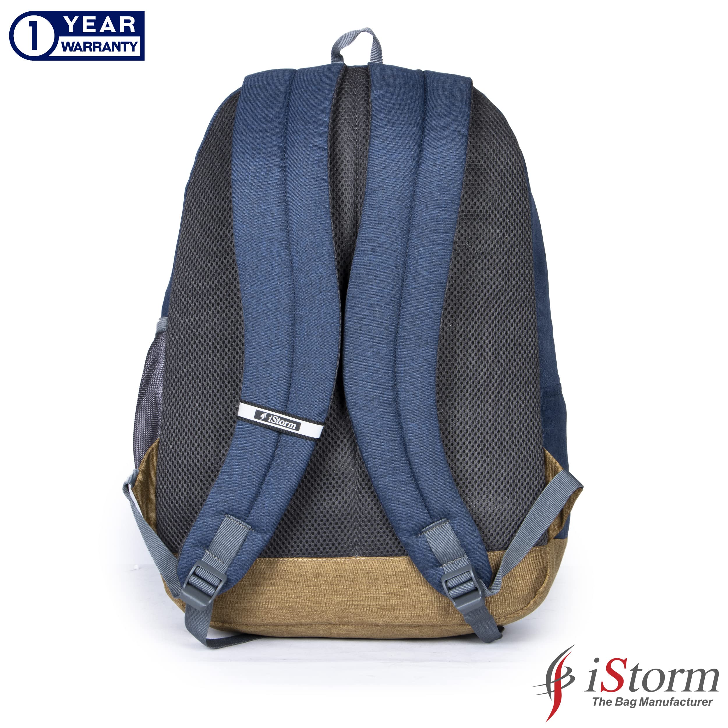 Outrider Movement Laptop Backpack (Navy Blue & Khaki) 2