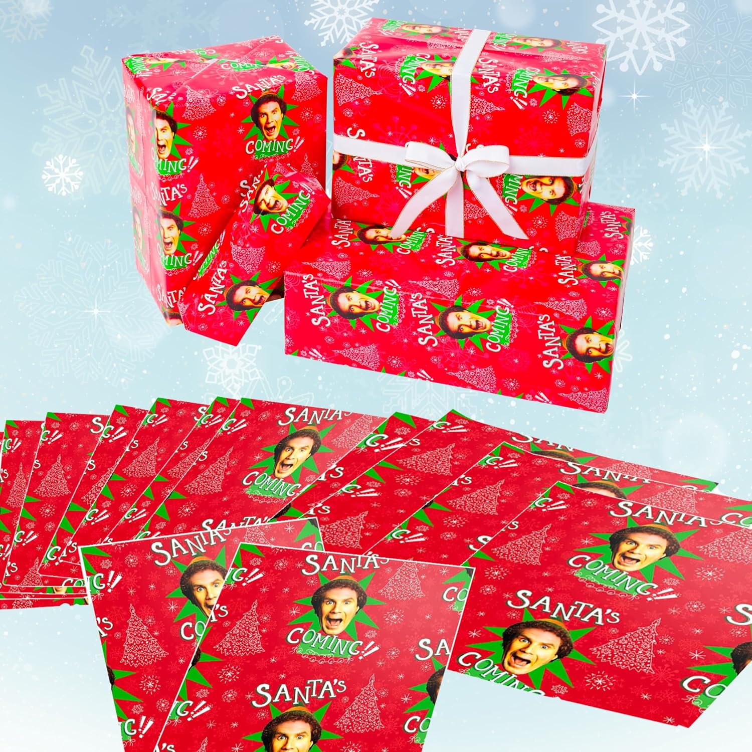 T-shirt Ufficiale Elf The Movie OMG Santa's Coming Christmas - Foto 6