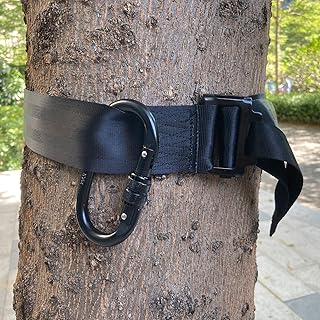 LUCKY CLOVER Safety Harness Tree Strap, Quick-Connect Stitched Nylon Tree Strap with Steel Buckle for Tree Stand Hunting, Tree Stand Harness Straps for Hunting Accessories, Tree Stand Safety Strap