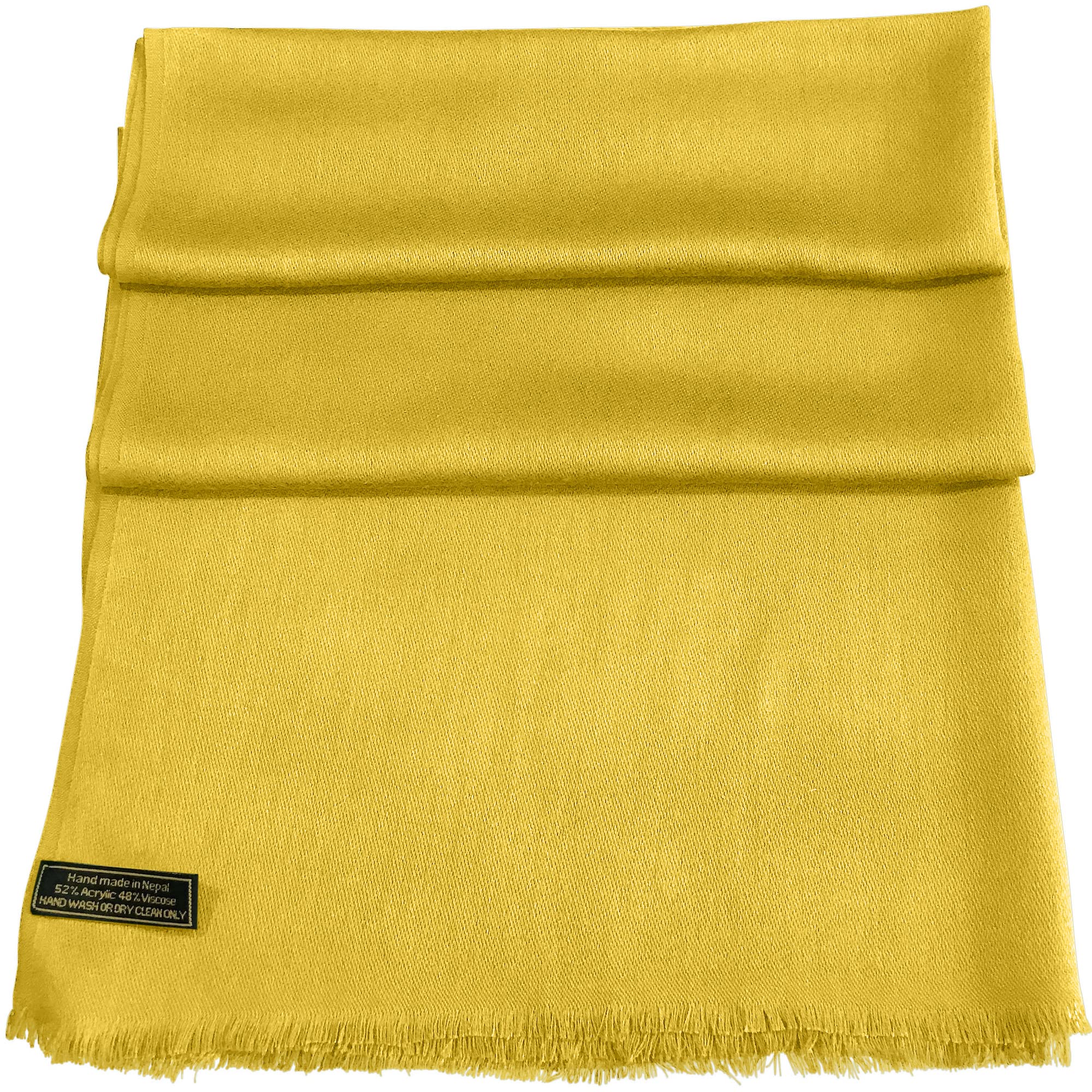 CJ Apparel Hand Made Nepalese Fringe Shawl Scialle di Pashmina Donna