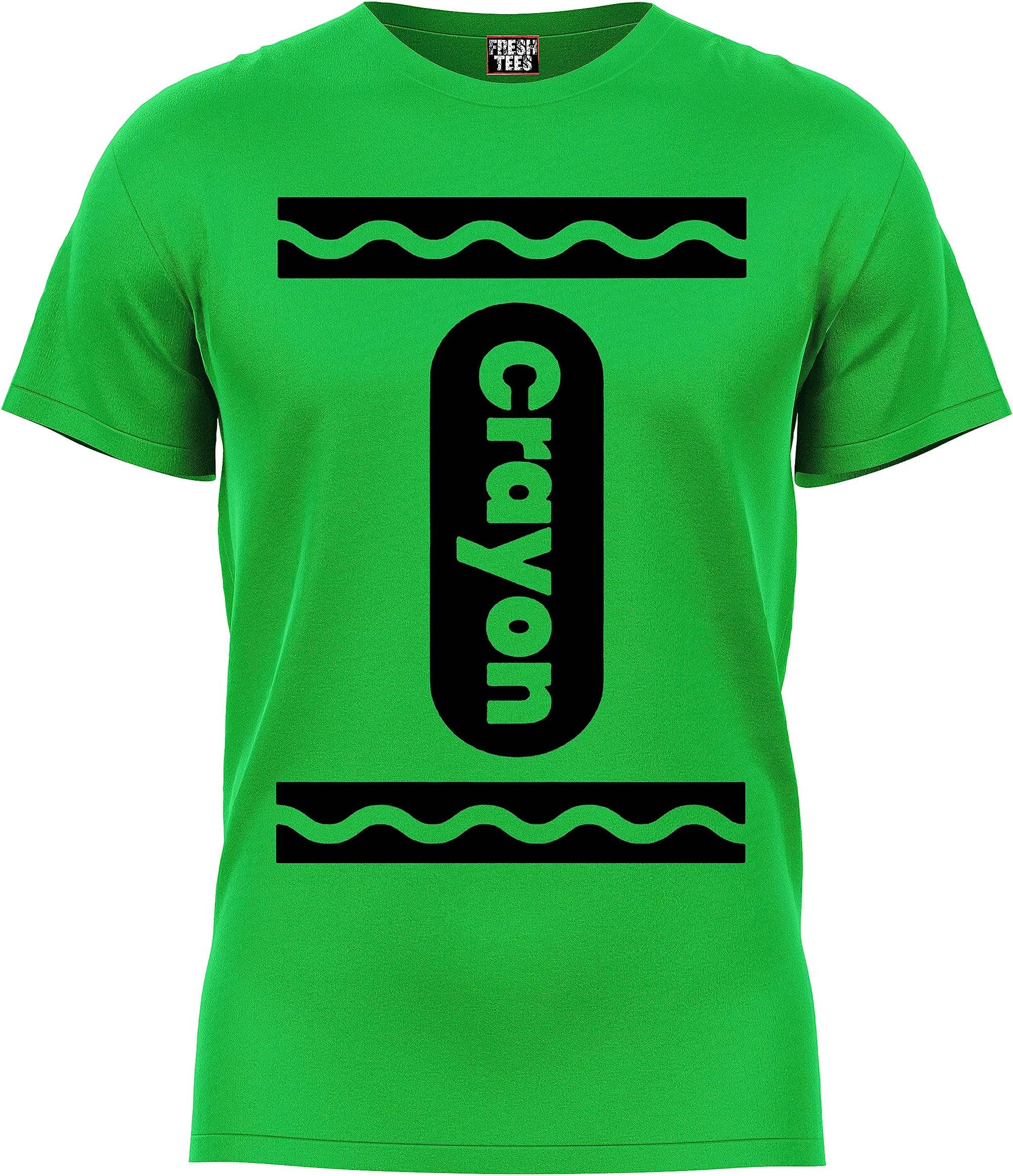 fresh teesCrayon Unisex Adult T-Shirt Halloween Costume | Funny Cool Graphic Tee Shirt Idea for Women/Men