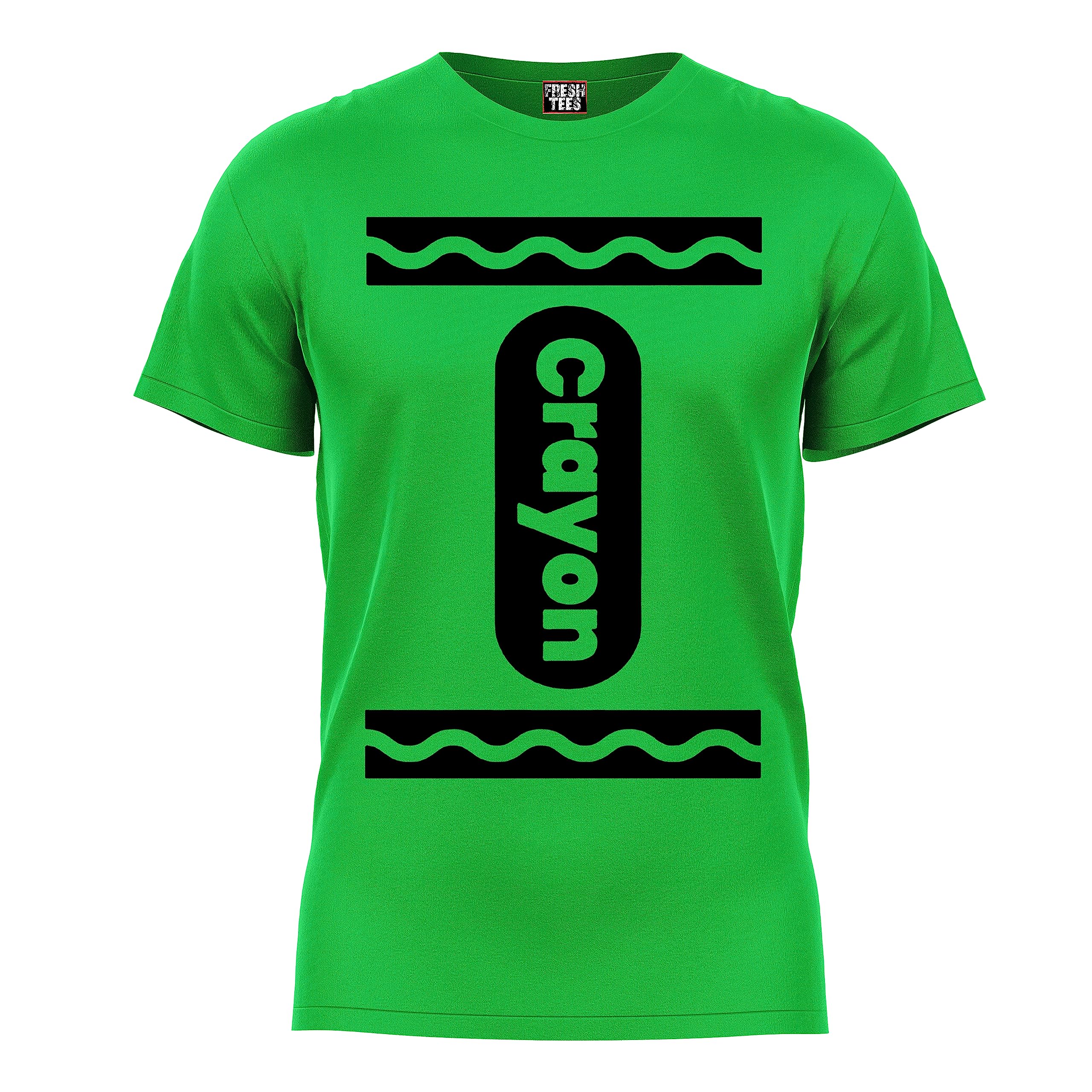 fresh teesCrayon Unisex Adult T-Shirt Halloween Costume | Funny Cool Graphic Tee Shirt Idea for Women/Men