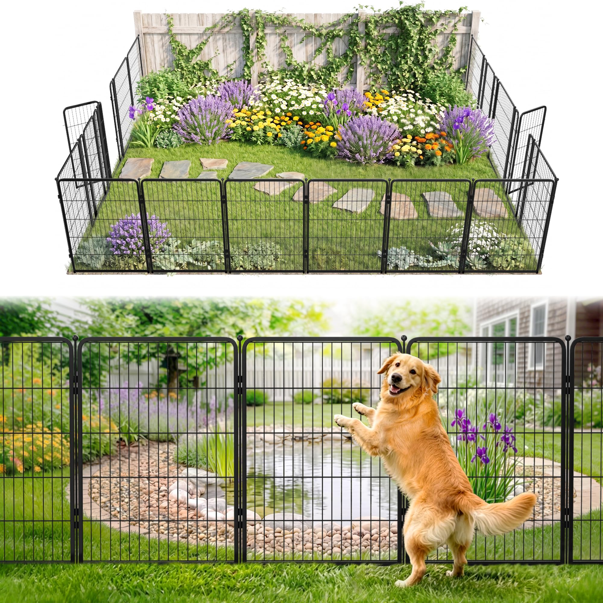 新品11300円★fxw フェンス 犬 屋外用│約80cm×約4.2m│6枚 Amazon | fxw ガーデンフェンス 屋外用│約103cm（高さ）×約11.1m（長
