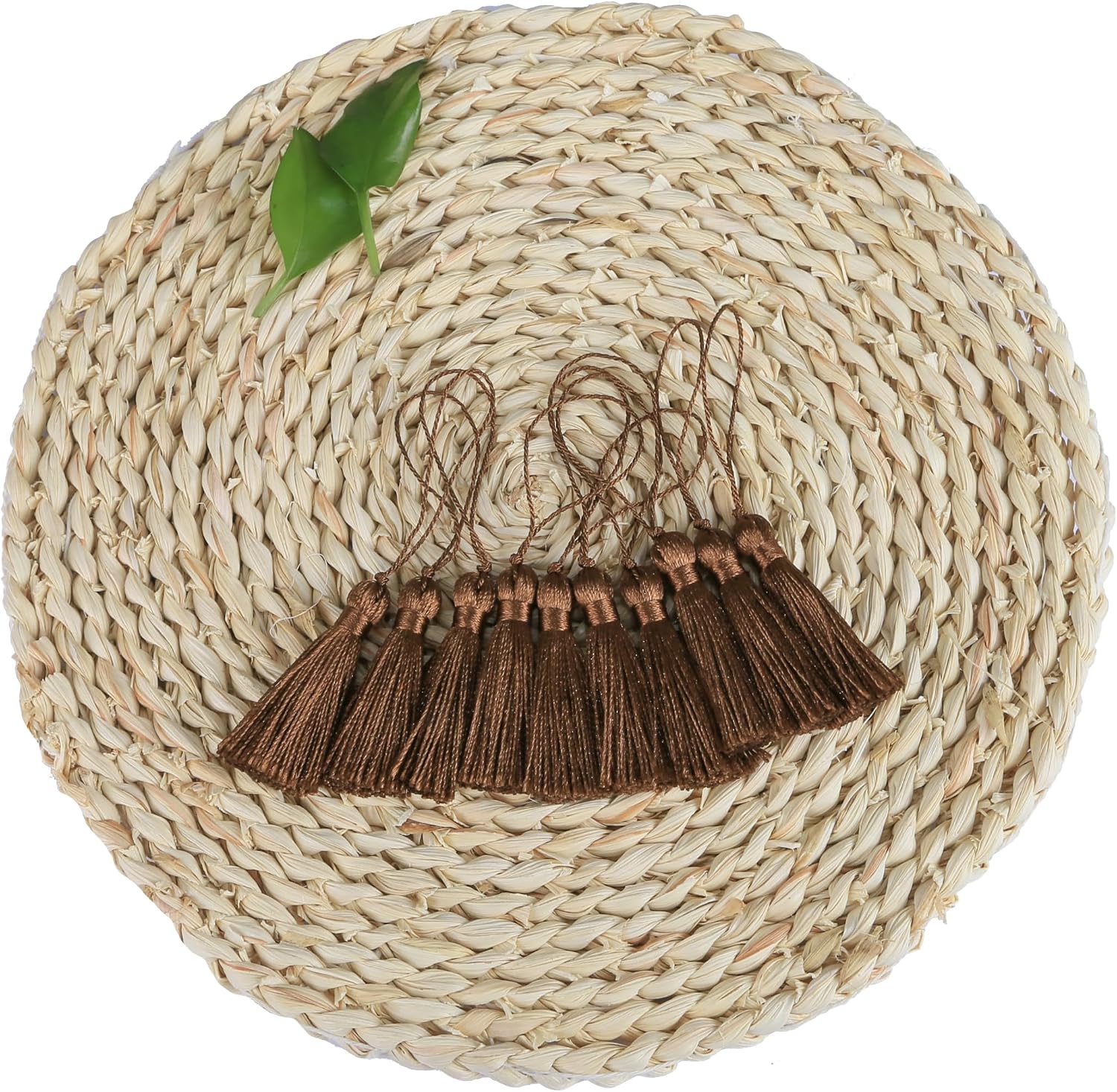 45 Pcs 4 Inch Mini Bookmark Tassels with Loops, Coffee#37