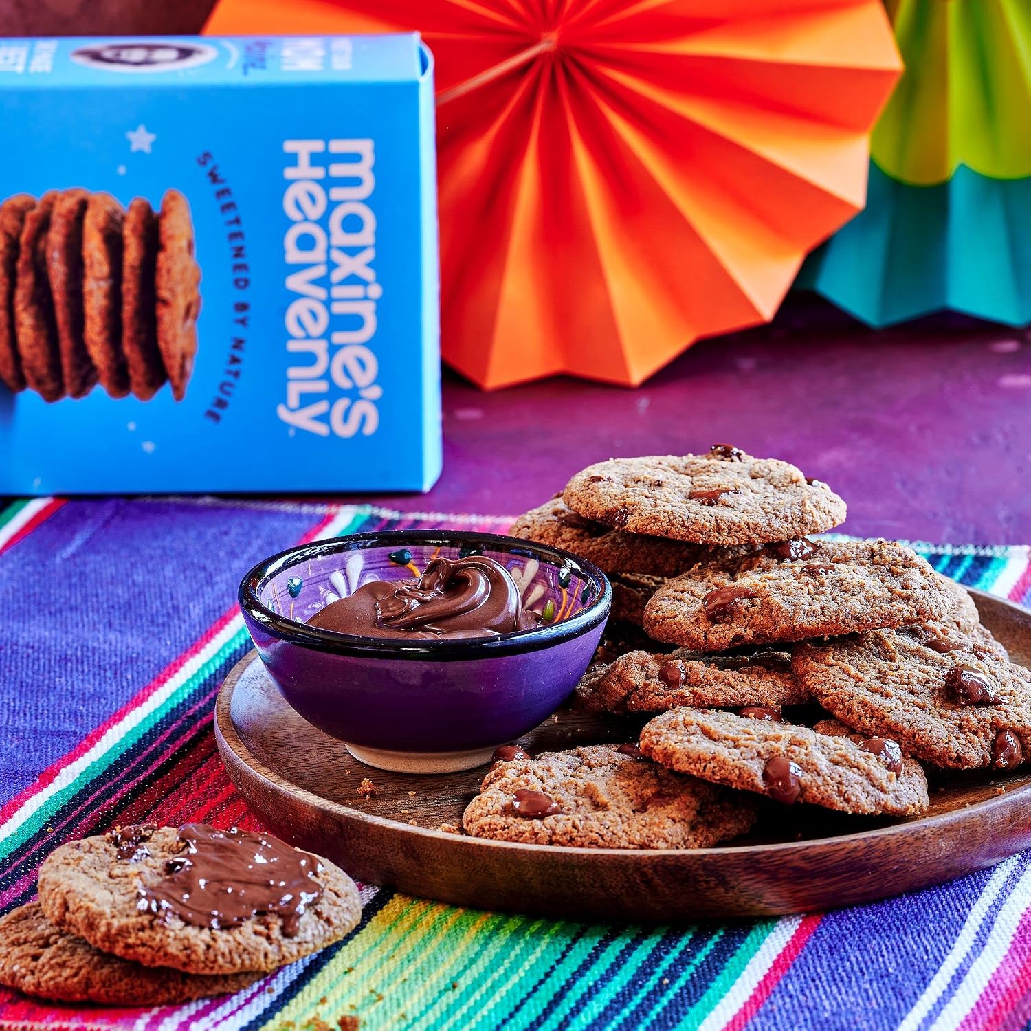 Maxine's Heavenly Crispy Chocolate Chip Cookies | Low Carb, Low Sugar, Vegan Snacks, Plant Based Snack, Kosher, Gluten Free Snack - Healthy Snacks | 2 Pack = 24 Cookies image 5