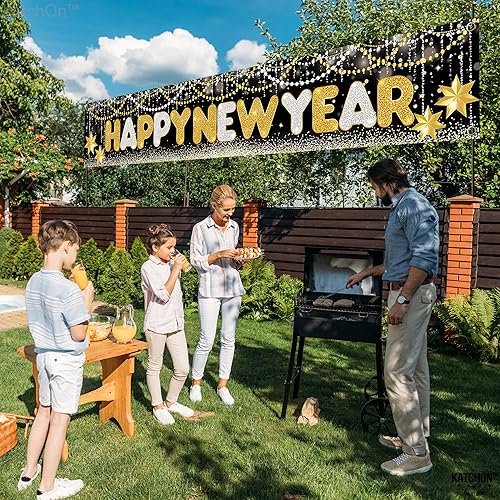 Miniatura 8 de KatchOn, Cartel de feliz año nuevo 2024  Xtragrande de 120 x 20 pulgadas  Cartel de feliz año nuevo para decoraciones de Año Nuevo  Decoraciones de