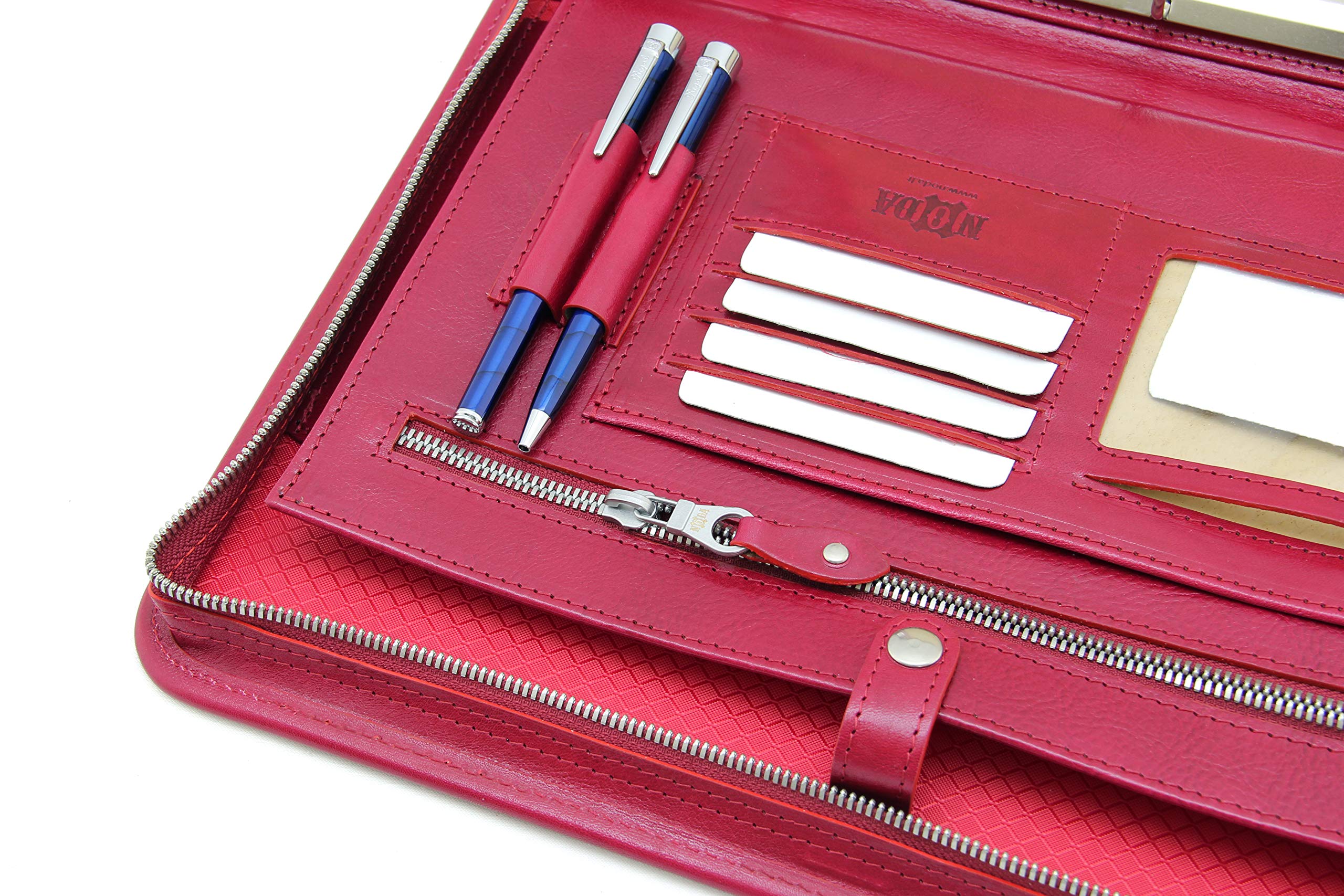 Noda Executive Leather Padfolio 3 raccoglitore ad anelli Professiona