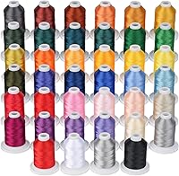 Vista 1 de Simthread Juego de 40 bobinas para máquina de bordar de colores surtidos, 800Y cada bobina de hilo dental para Brother Babylock Janome Singer Pfaff