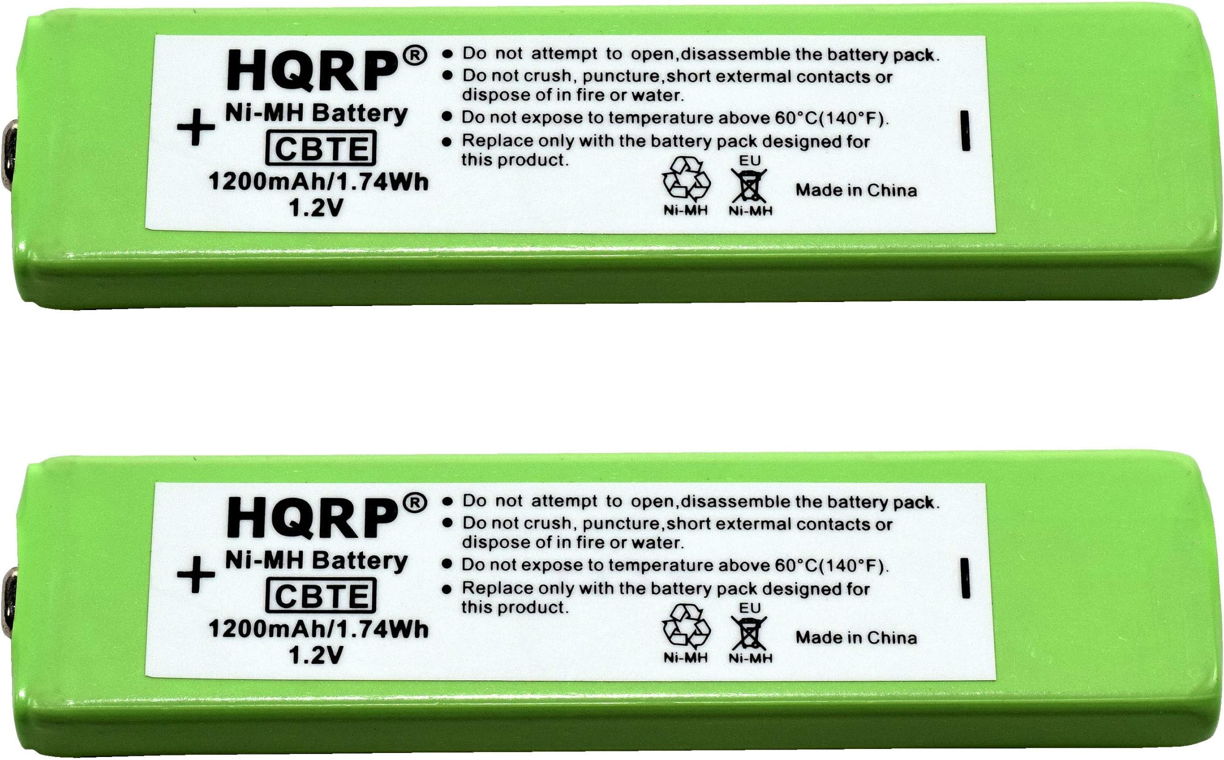 HQRP 2-Pack Battery for Sony NC-5WM, NC-6WM, WM-701C, 1-528-231-11, WM-RX707, WM-F100, WM-FX675 + HQRP Coaster