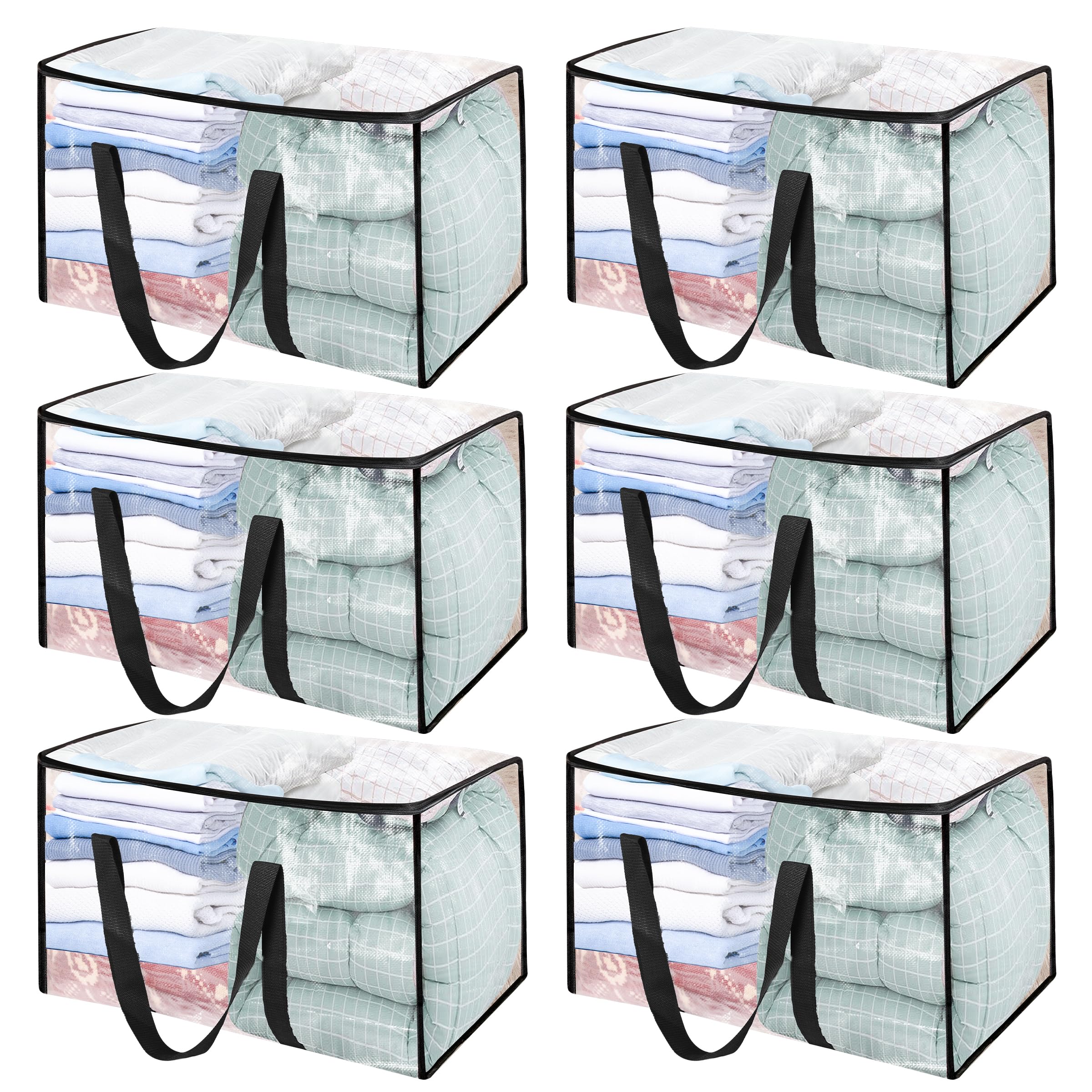 6 Pack Moving Bags Heavy Duty with Zippers & Handles