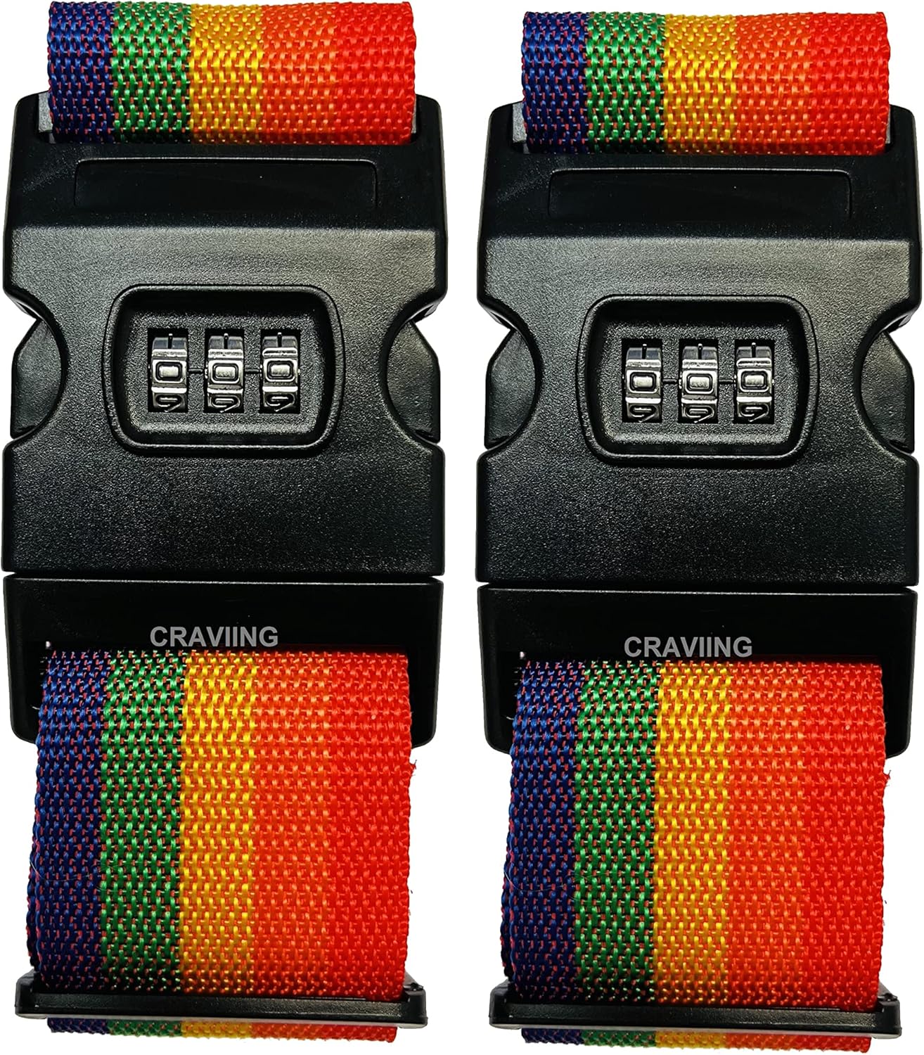 Twin Pack Heavy Duty Luggage Strap for Suitcases, Adjustable Travel Luggage Belt with Password Lock Clip Twin Pack Heavy Duty Luggage Strap for Suitcases, Adjustable Travel Luggage Belt with Password Lock Clip