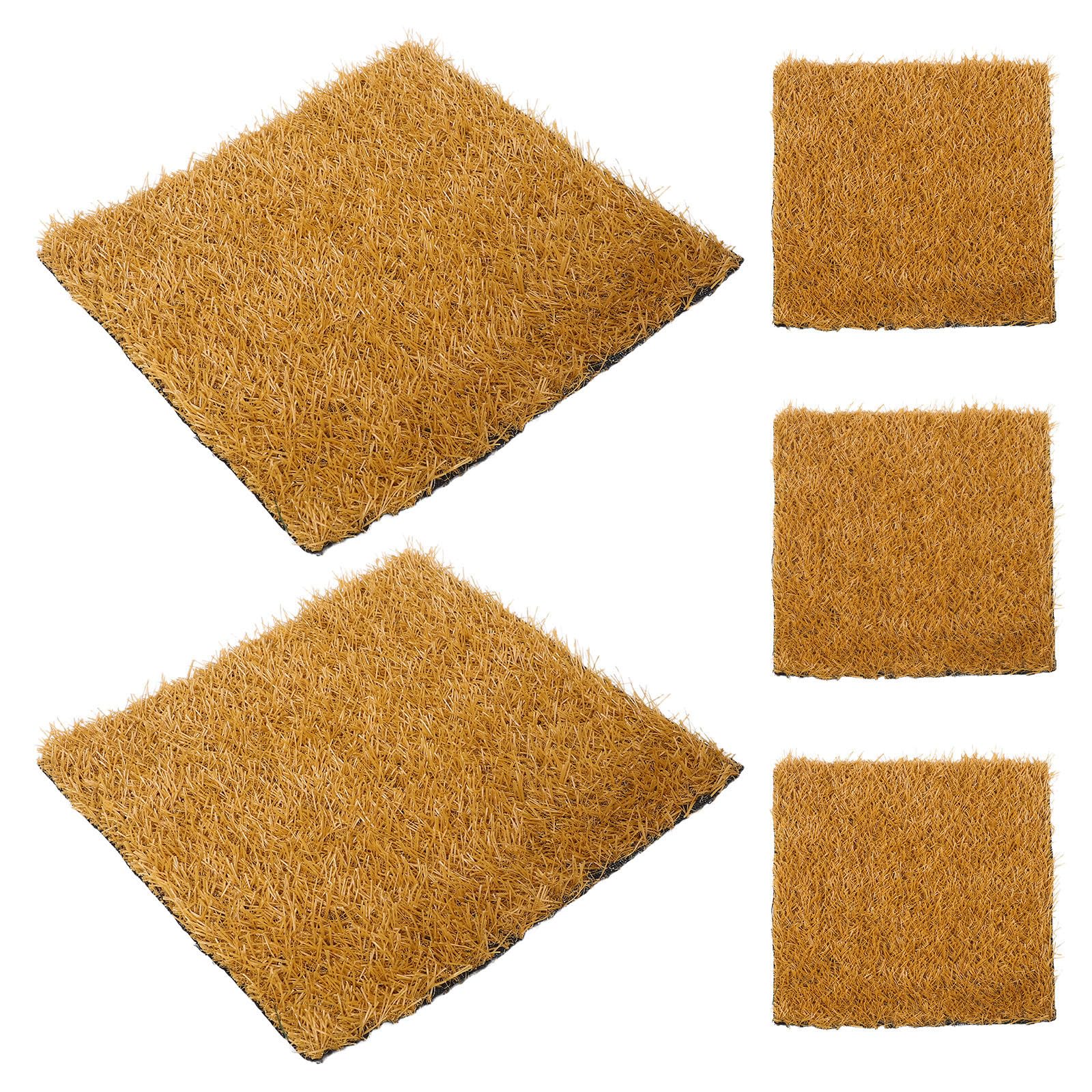Tapis imitation herbe pour poulailler : lot de 5 gazons synthétiques lavables