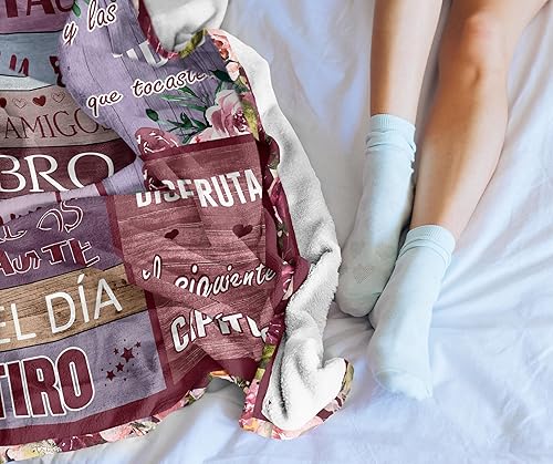 Miniatura 6 de QOJUYO Regalos de jubilación para mujeres en español, regalos de jubilación para mujeres, mantas de regalos para jubilados de 50 x 60 pulgadas,