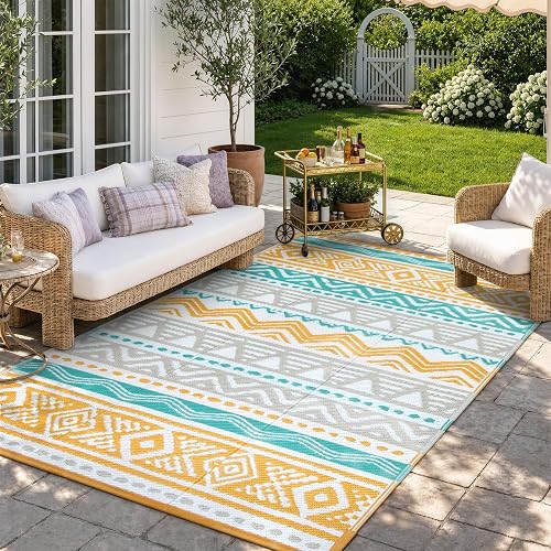 Lahome Waterproof Reversible Outdoor Rug 6x9