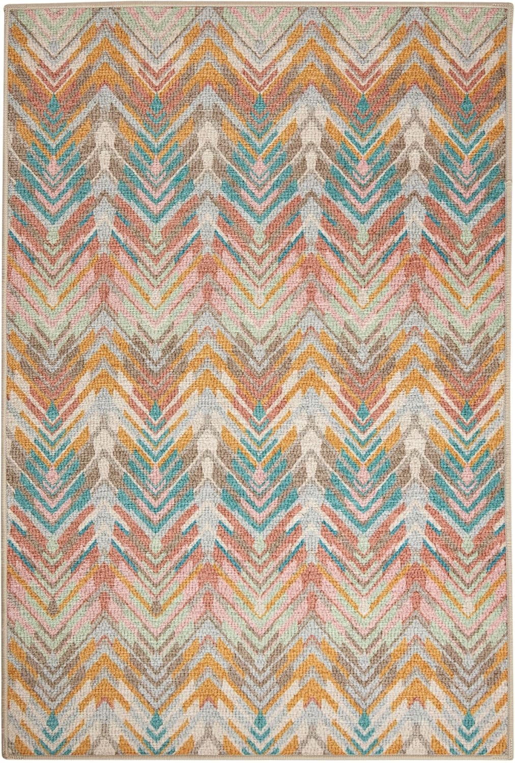 Seneca Stone Machine Washable Rug, 2 x 3 ft, multi pattern