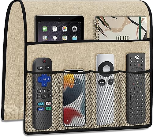 Organizador de reposabrazos para sofá organizador de reposabrazos con control remoto para sillón reclinable organizador remoto con 6 bolsillos de