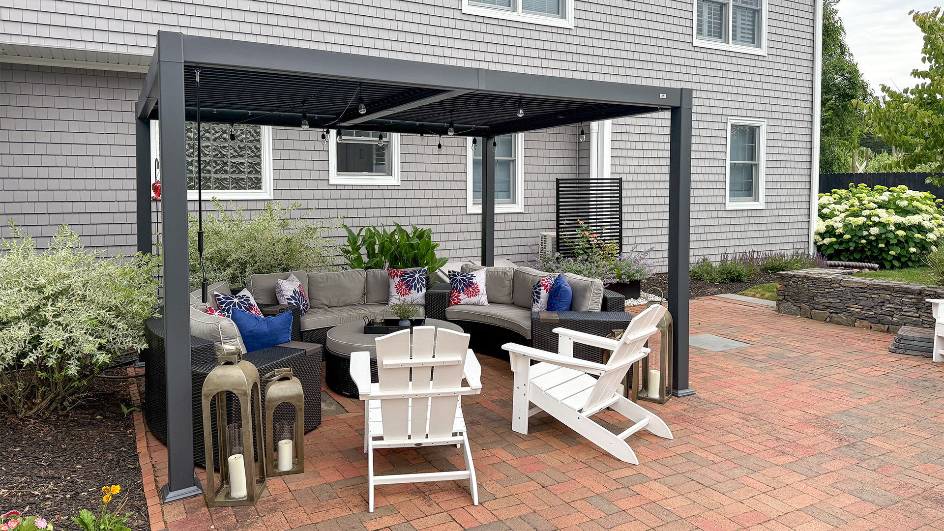 Amazon.com: PURPLE LEAF Louvered Pergola 11' x 21' Aluminum