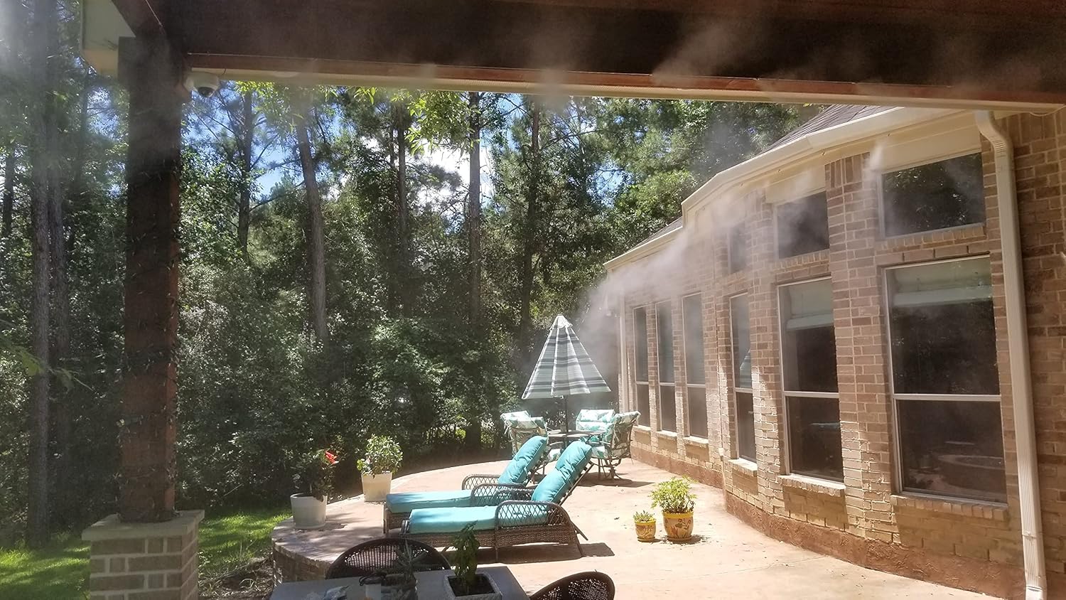 System - Stainless Steel Tubing - 1500 PSI Misting Pump - Do It Yourself Misting System - For Residential, Commercial and Industrial - Up to 120 Nozzles (78 Ft Mist Line - 40 Nozzles)