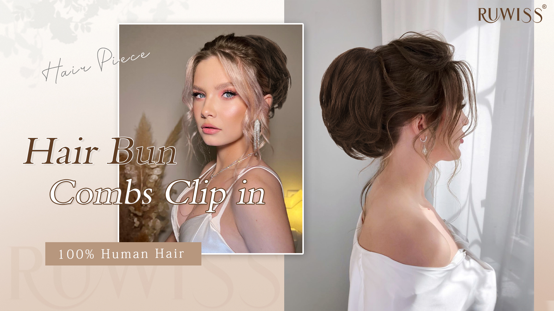 Real Human Hair Bun Ponytail Extension with Comb Clip, Drawstring Updo Afro Curly Hair Buns Updo Chignon Drawstring Ponytail  main image 2