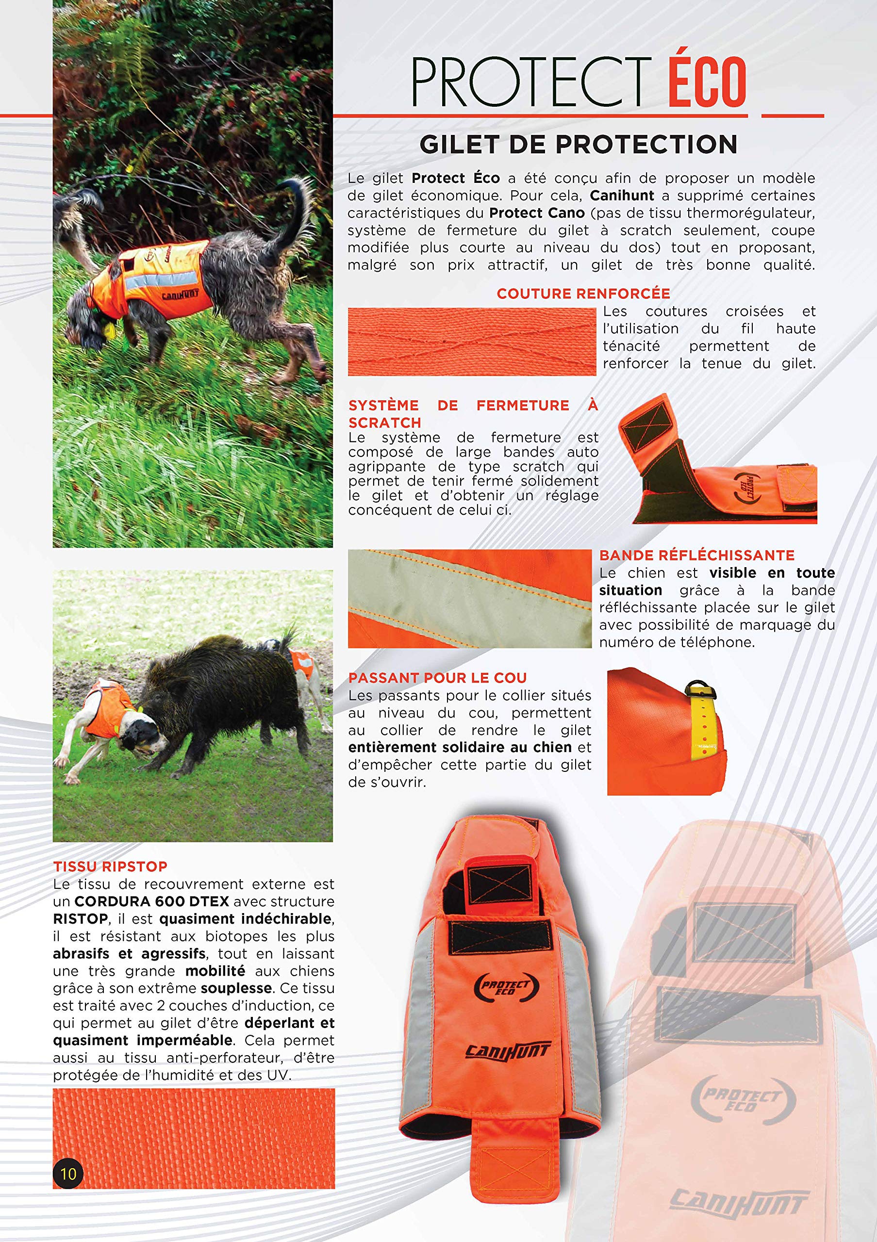 Gilet CANIHUNT Protect ECO Orange (65)