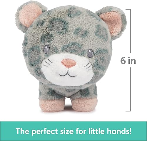 Miniatura 2 de GUND Baby Safari Friends Collection - Peluche de leopardo con campanilla, juguete sensorial para bebés y recién nacidos, grisrosa, 7 pulgadas