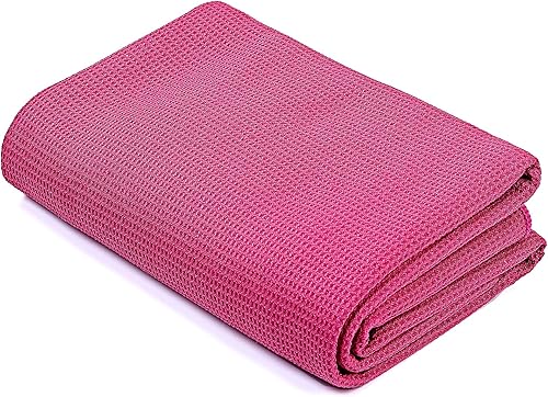 Miniatura 5 de Eunzel Toalla de yoga caliente, toalla antideslizante para esterilla de yoga con agarre de silicona, puntos de microfibra absorbente para ejercicio,