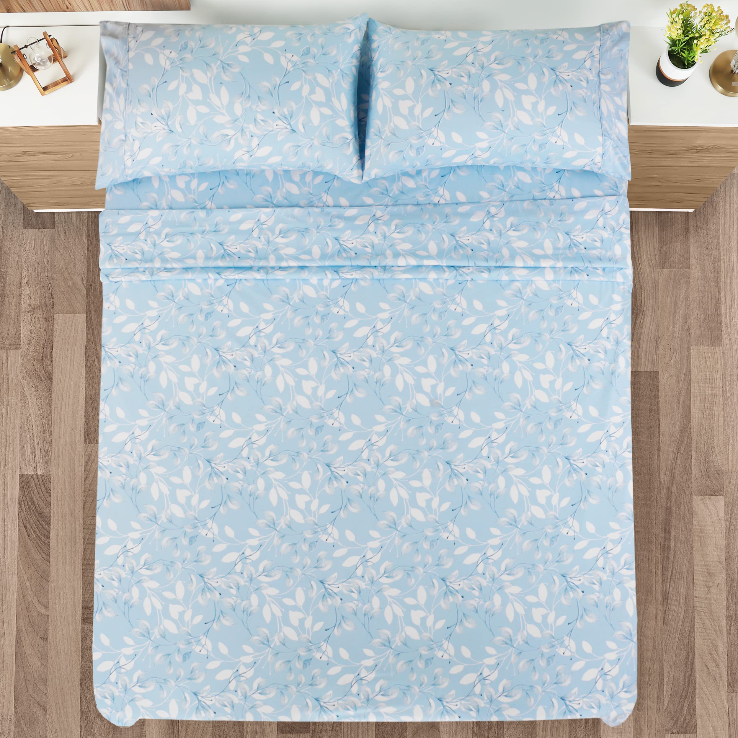 Utopia Bedding Set Lenzuola King Size 4 Pezzi - Microfibra Spazzolata - Antirestringimento E Anti-sbiadimento - Confezione In Nero - 4