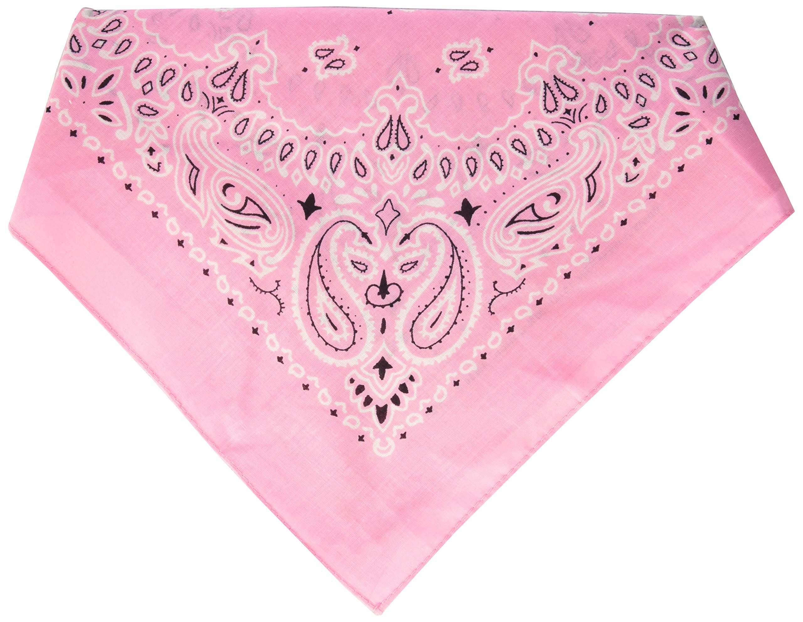 Carolina Have, A, Hank Paisley Bandannas, 22-Inch by 22-Inch, Light Pink