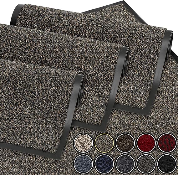 Zerbino 40x60 Cm Marrone E Nero - Antiscivolo, Lavabile, Per Interno Ed Esterno - Resistente Alle Intemperie