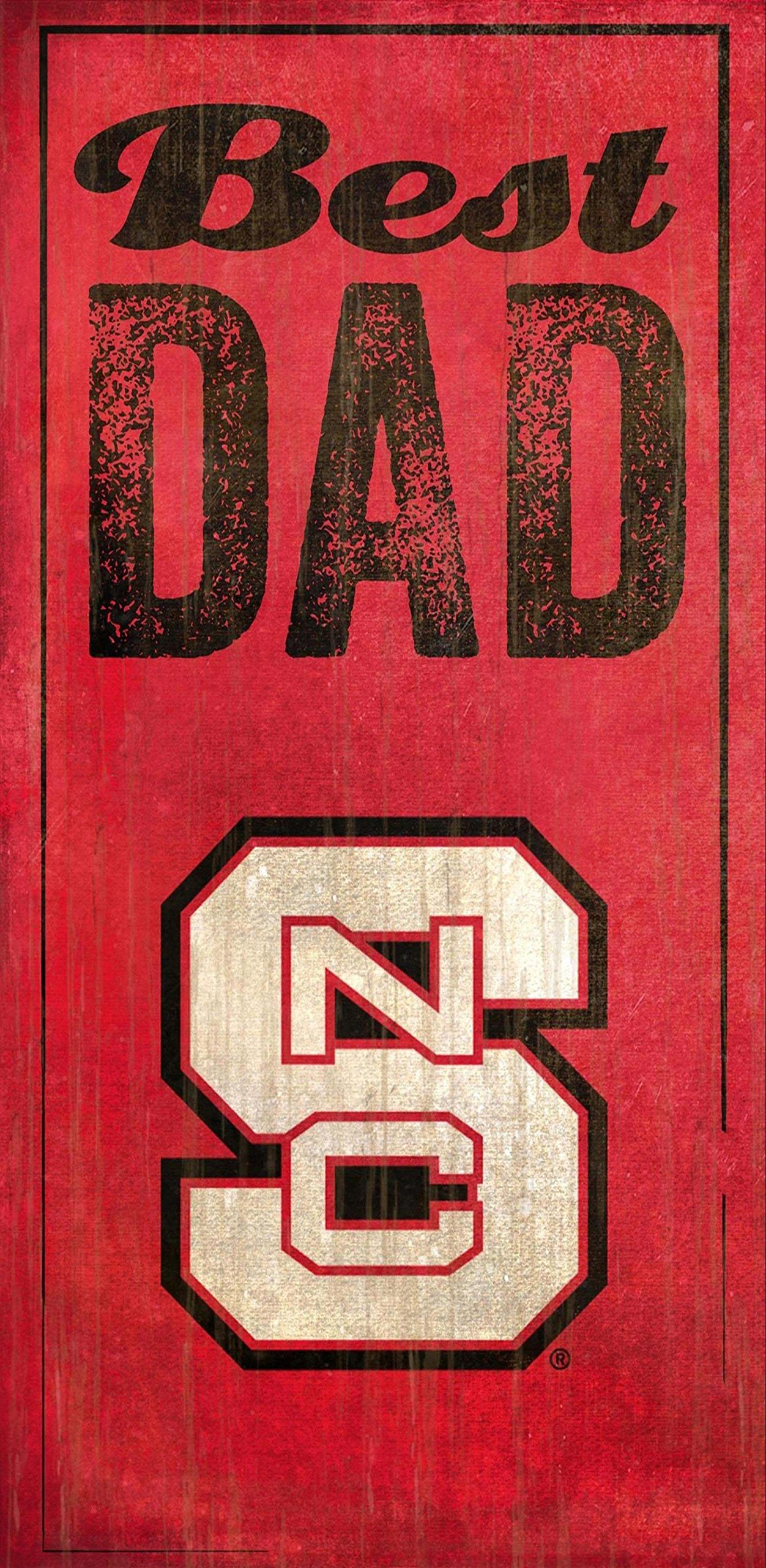Fan Creations NC State Best Dad Sign, Multicolored