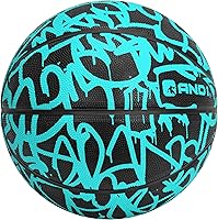 Vista 14 de AND1 Fantom Graffiti - Baloncesto de goma para uso en interiores y exteriores, construcción de canal profundo y durabilidad Azul/Negro