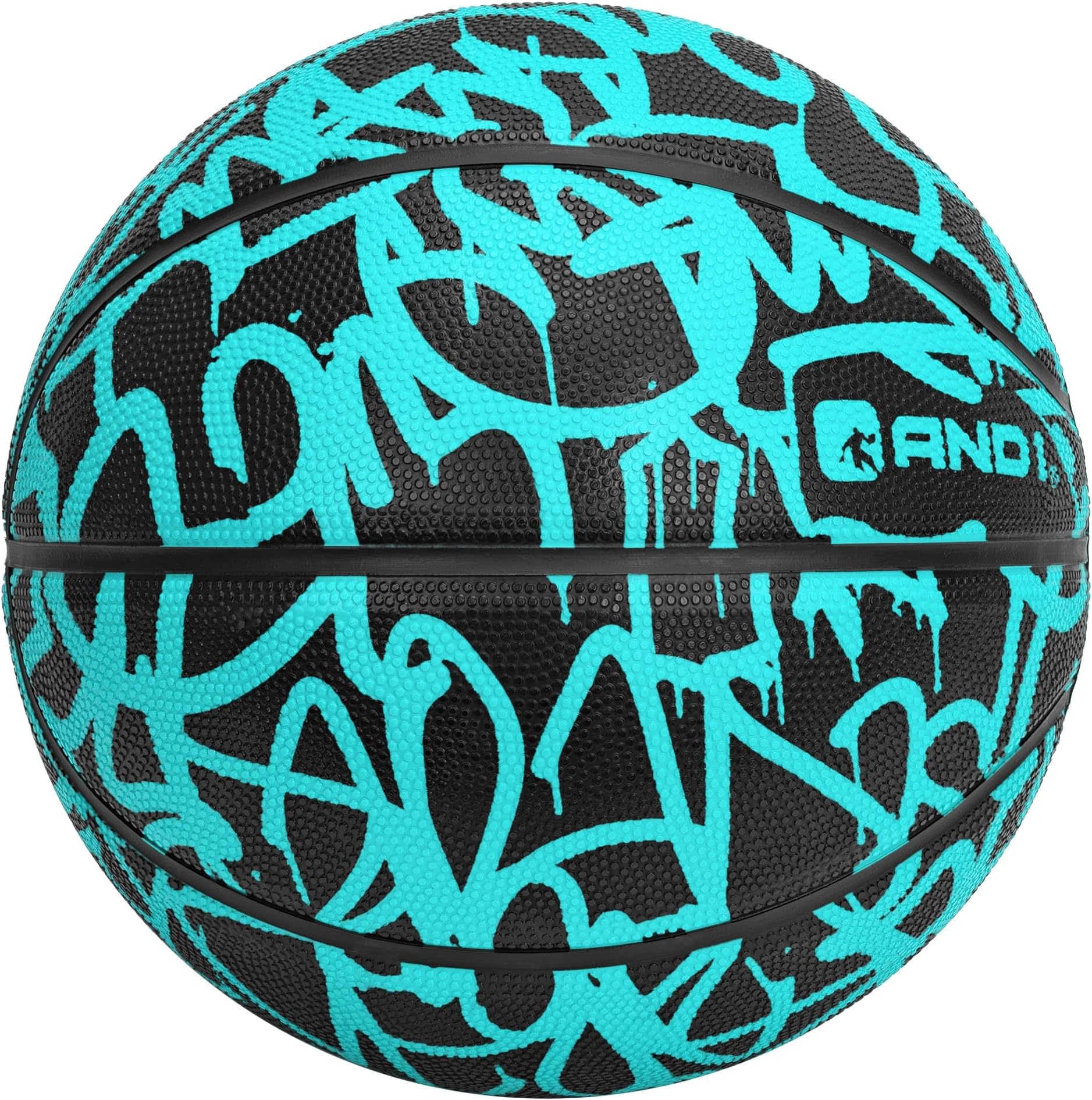 AND1 Fantom Graffiti Rubber Basketball - Streetball for Indoor and Outdoor Use, Deep Channel Construction and Durability
