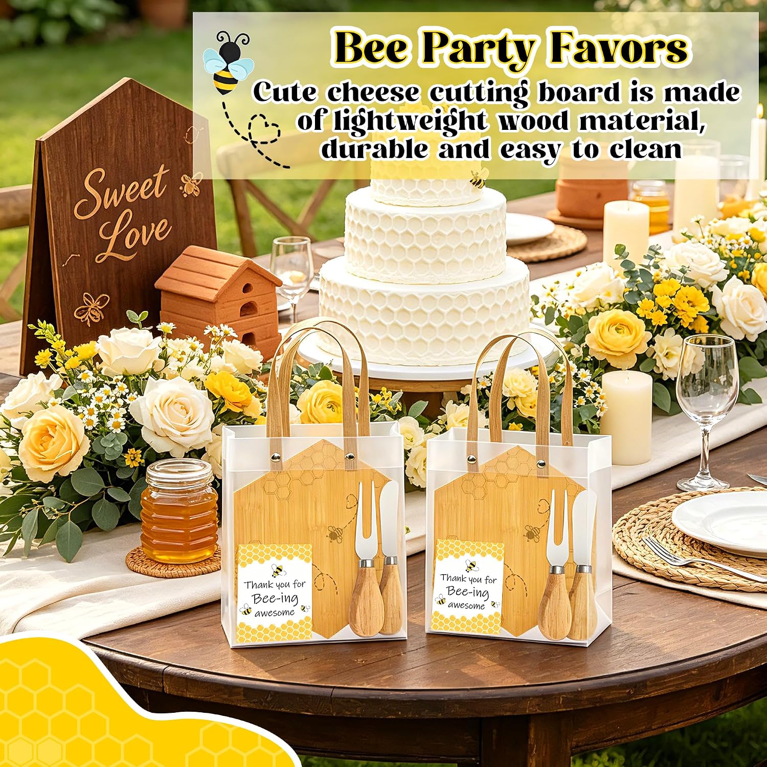 2 Set Bee Baby Shower Prizes for Game Honey Bees Birthday Party Decorations