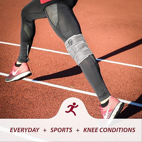 Vista 13 de KARM Rodillera de talla grande para mujeres y hombres, talla grande, soporte de rodilla ajustable para desgarro de menisco, dolor de artritis, Negro
