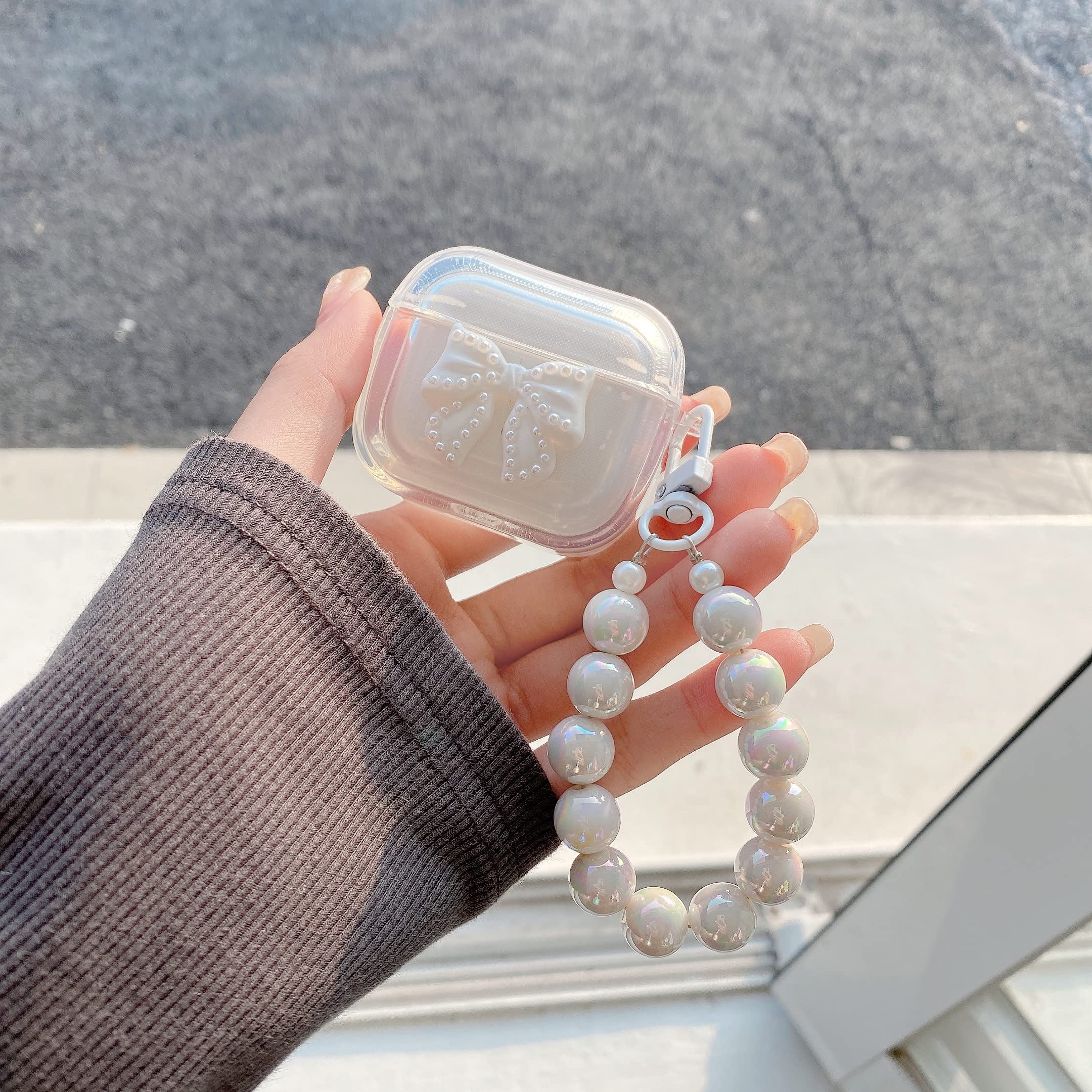 Cute Pearl Heart Bow Bracelet Case | Quà Tự Làm, Hình ảnh, Phone - Foto 12