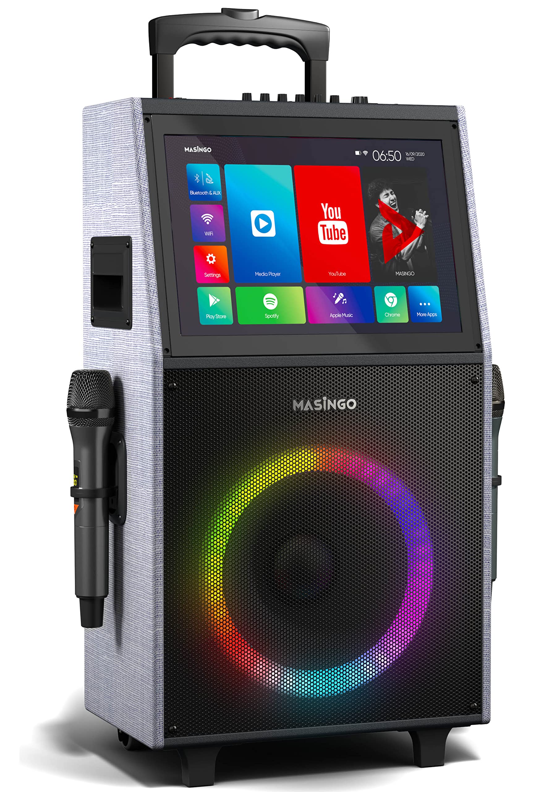 MASINGO 2022 New Professional Karaoke Machine with Lyrics Display