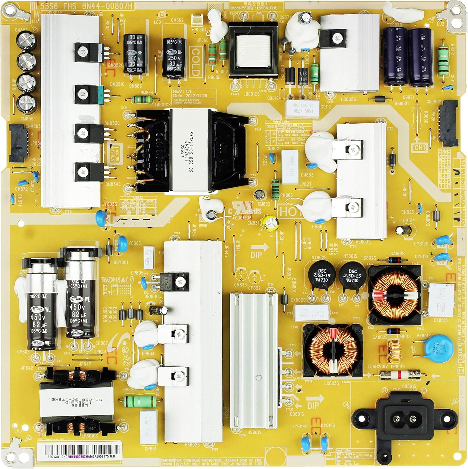 tv Power Board Power Supply Board BN44-00807A Power Supply/LED Board See Note