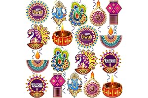 Readymade Rangoli for Diwali Decoration - 36Pcs Diwali Decoration Kit