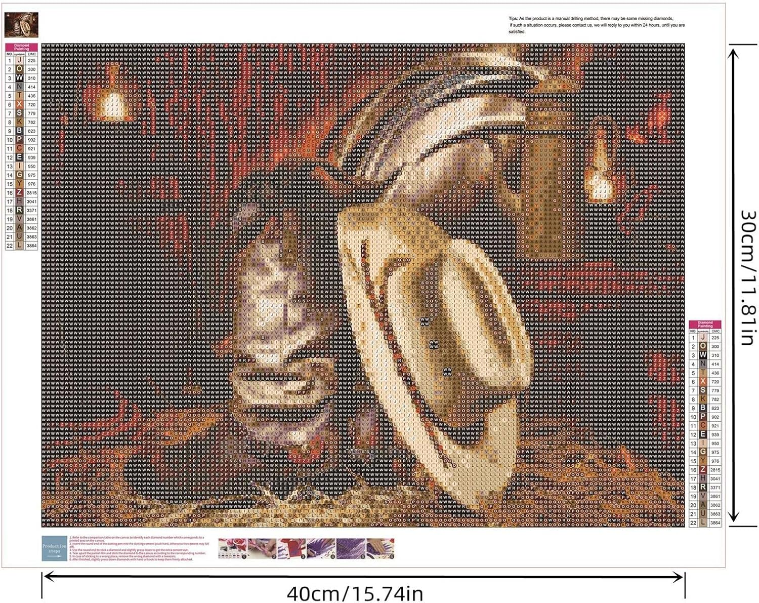 Zimal DIY 5D Diamond Painting Cross Stitch"Cowboy Hat Boots"Full Diamond Embroidery Improve Children's Handmade 11.8 x 15.8 Inch