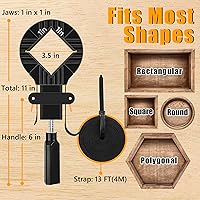 Vista 5 de Feekoon Paquete de 2 abrazaderas de correa de cinturón de 13 pies para carpintería, abrazaderas de banda de liberación rápida con 4 garras