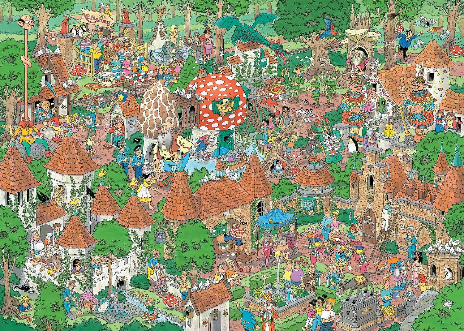Jan Van Haasteren Efteling Fairytale Forest 1000 Piece Comic Jigsaw Puzzle