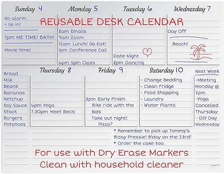 Reuse Calendar 2023 Amazon.com : Ergon Office Reusable Desk Calendar 2022-2023, Reusable  Desktop Calendar 2022-2023, Calendar Desk, Desk Calander 2022-2023, Desk  Planner 2022-2023 : Office Products