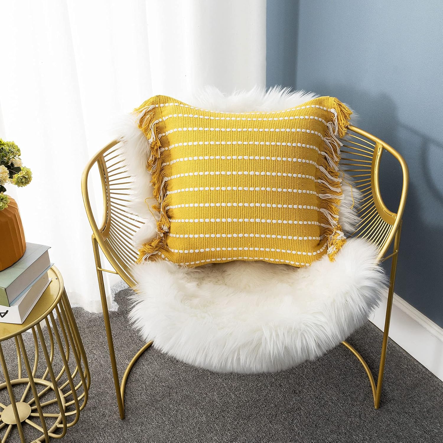 LIGICKY Boho Tassel Pillow Covers view 3