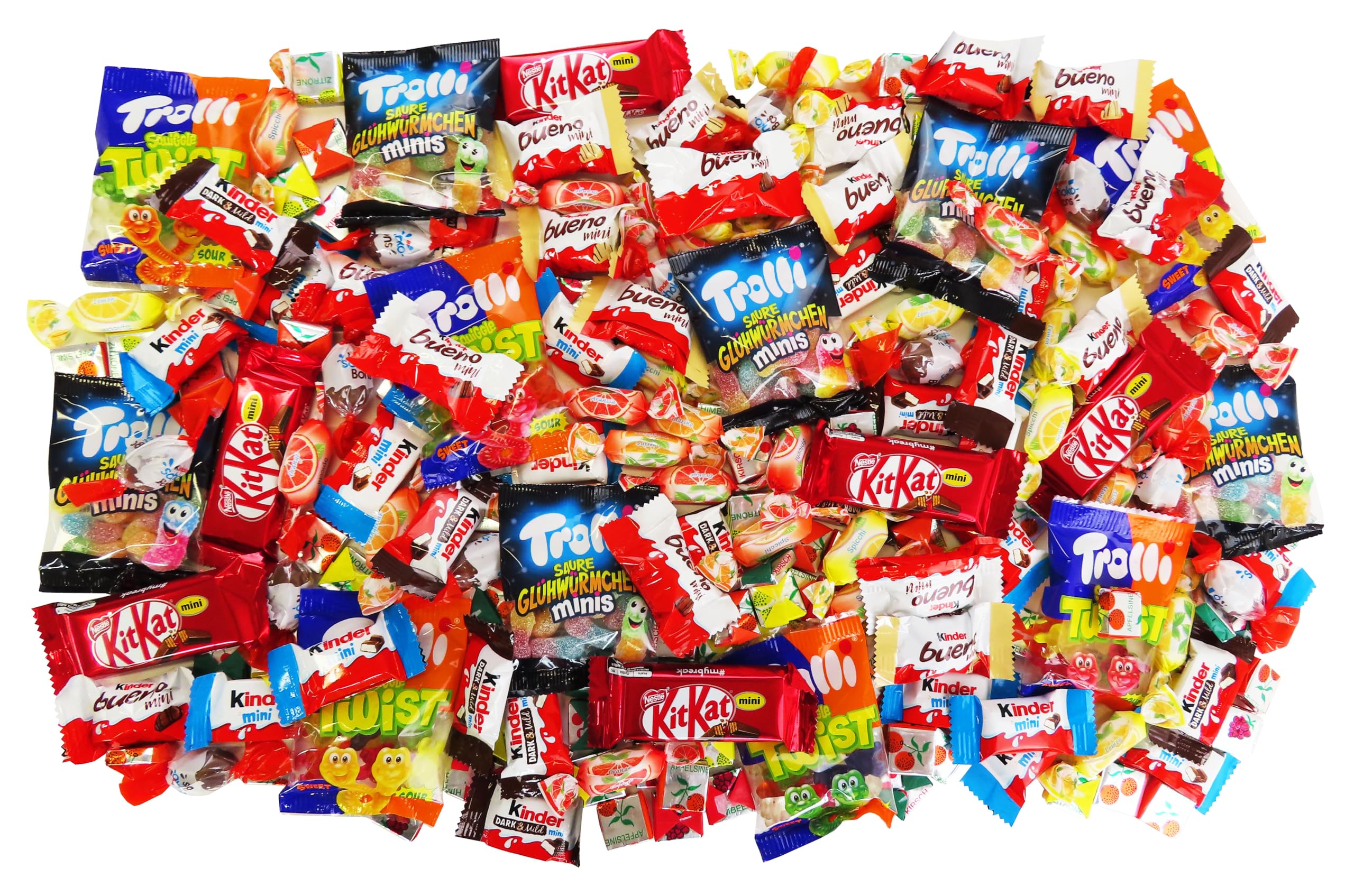 CAPTAIN PLAY Mix de Dulces y Chocolatinas en Formato mini, 210 Piezas en Paquete individual, para Cumpleaños de Niñoscon con 6 Niños, Bolsa con 937g