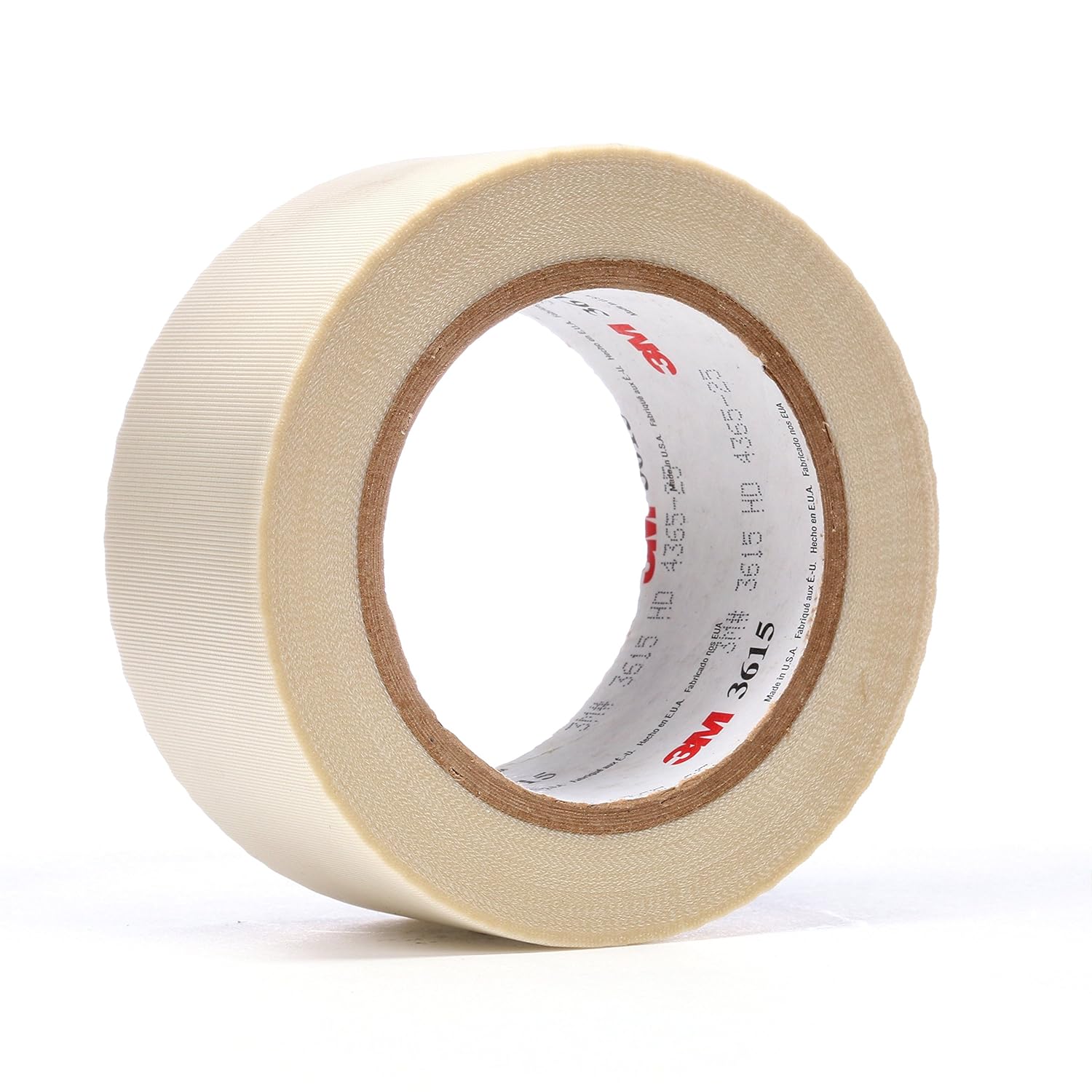 3M General Purpose Glass Cloth Tape 3615, White, 2 in x 36 yd, 24 Rolls per case